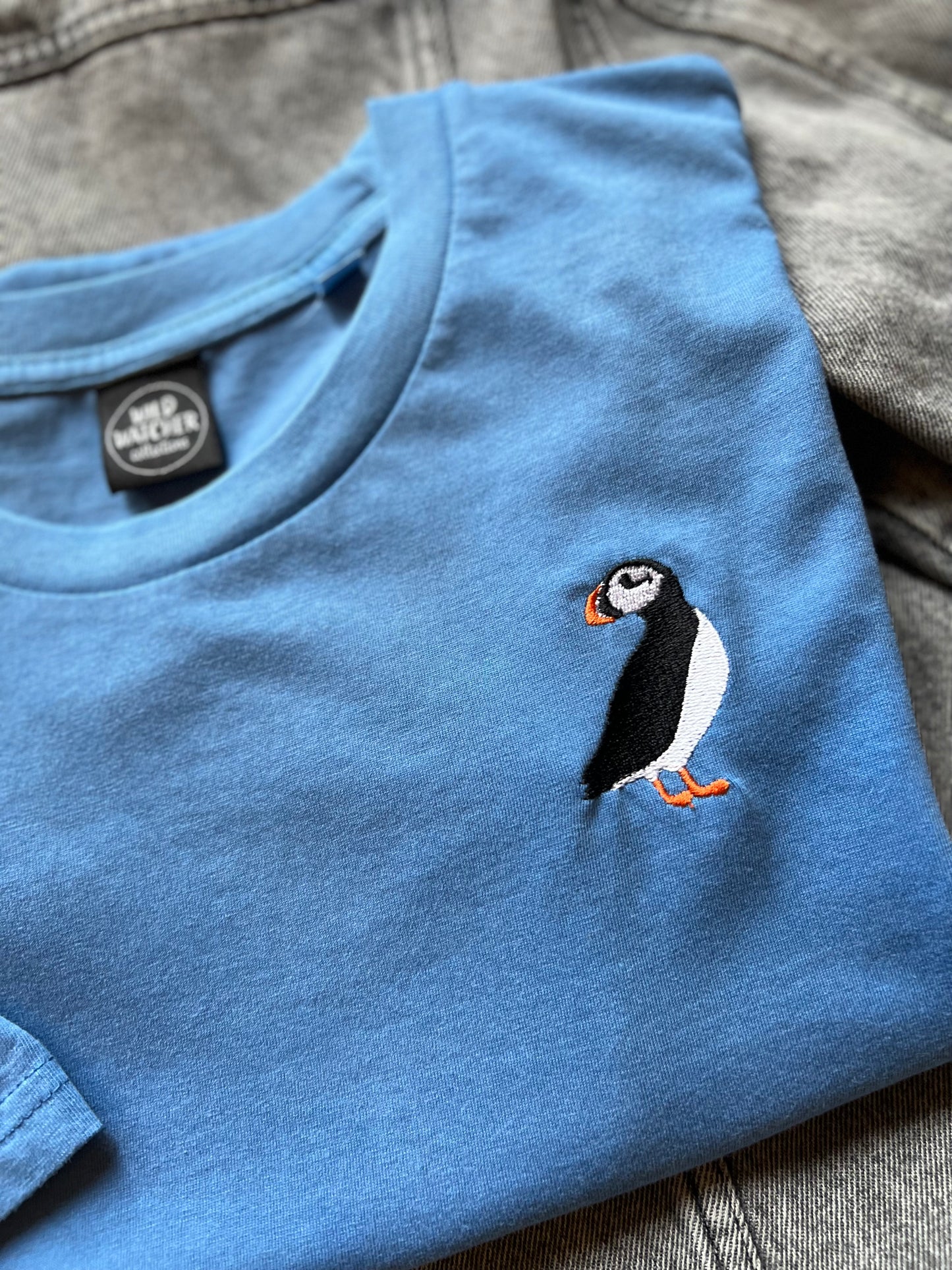Puffin Embroidered Organic Cotton T-Shirt