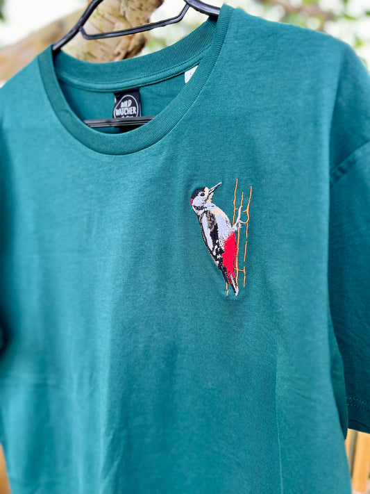Great Spotted Woodpecker Organic T-Shirt