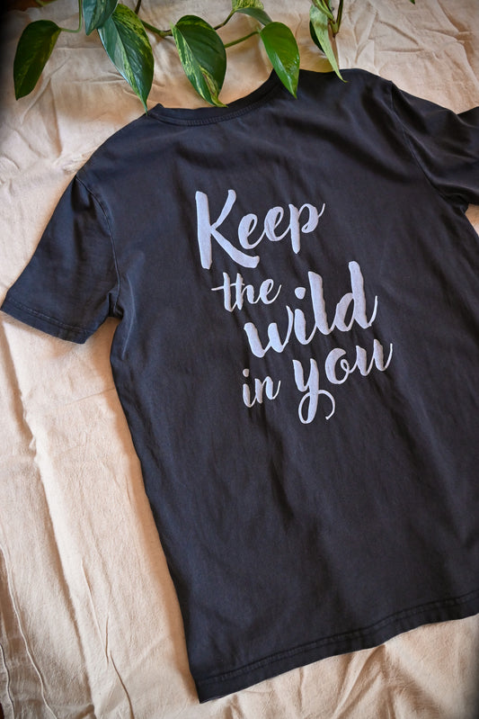 Keep The Wild In You Vintage Black T-shirt