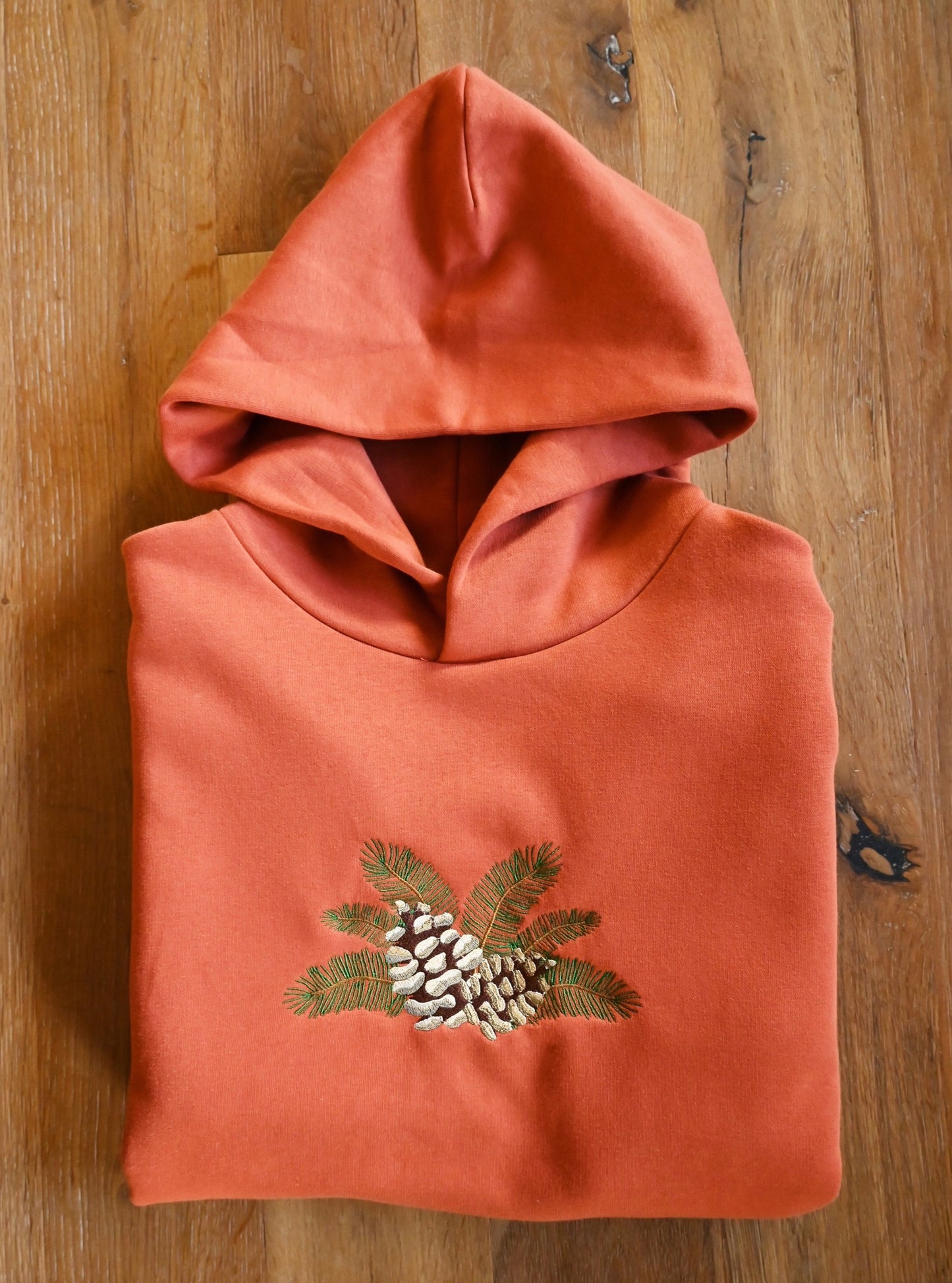 Pinecones Embroidered Unisex Oversized Hoodie