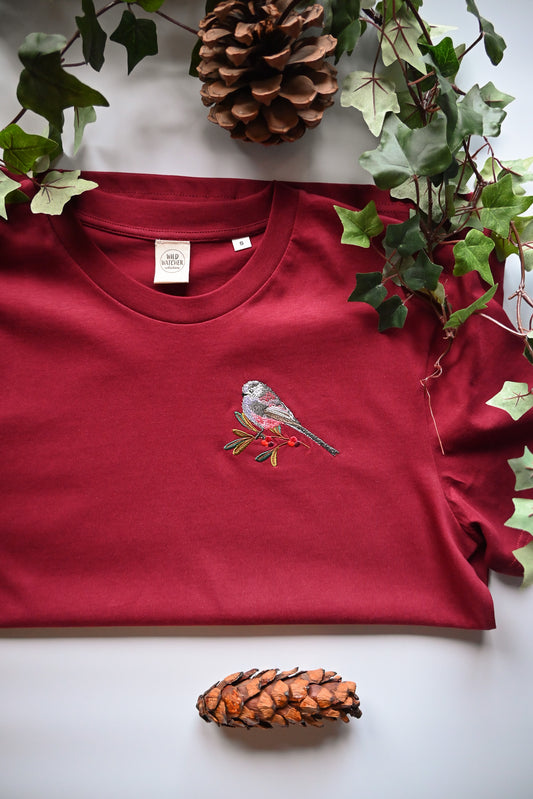 WWC Long-Tailed Tit Embroidered T-shirt