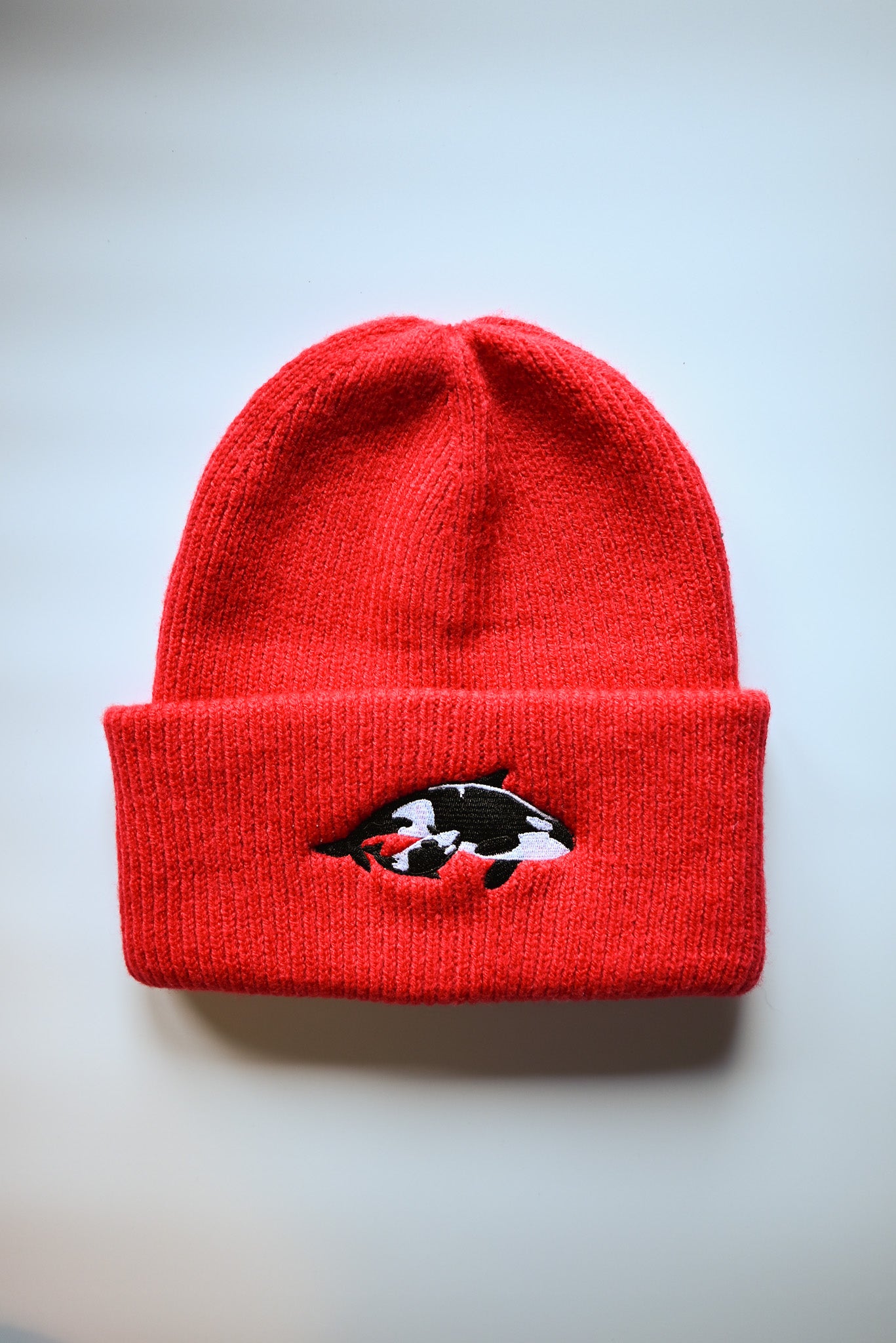 ORCA FAMILY Red Classic Deep-Cuffed Beanie Hat