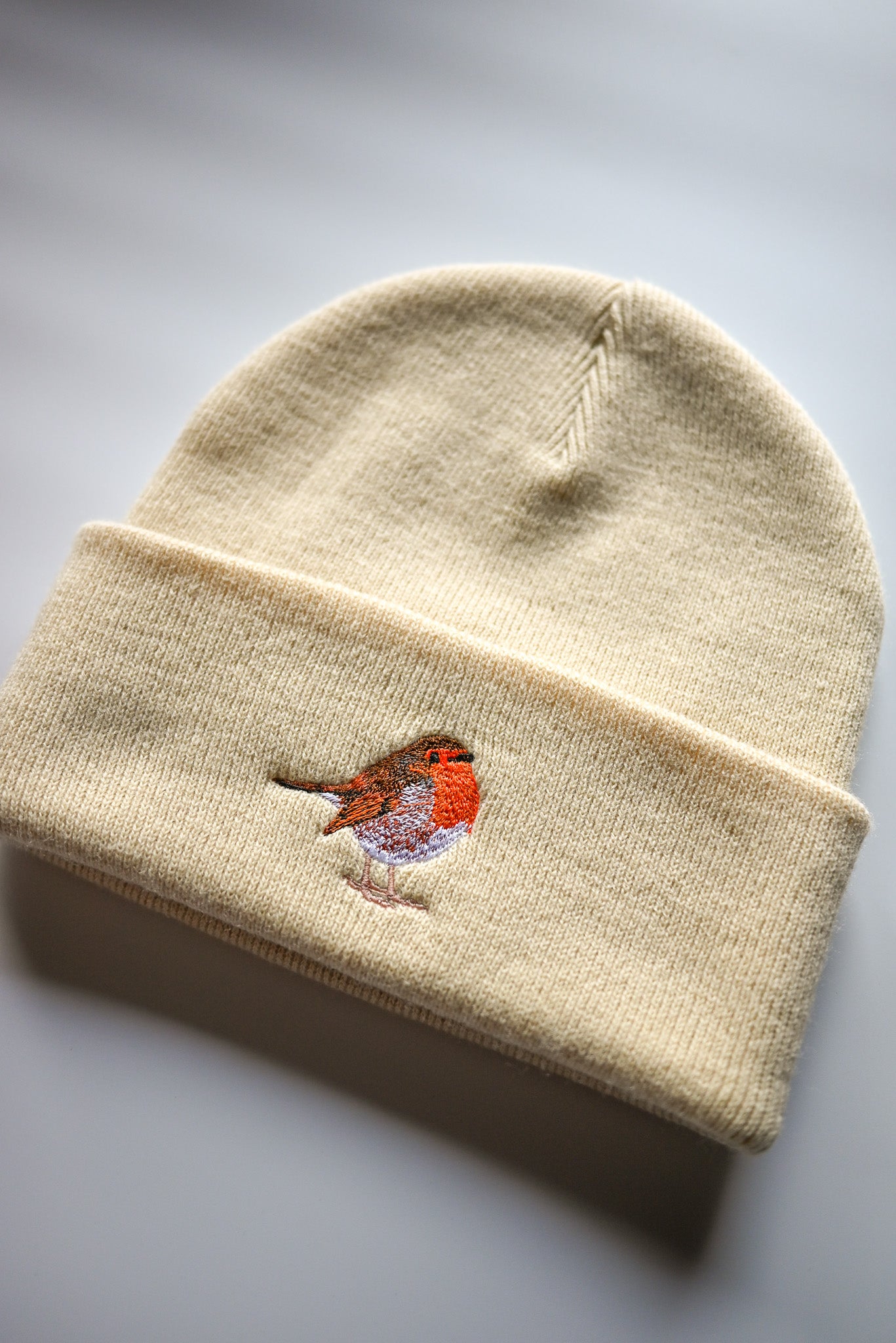 ROBIN Almond Slimmer Double-layer Knit Beanie Hat