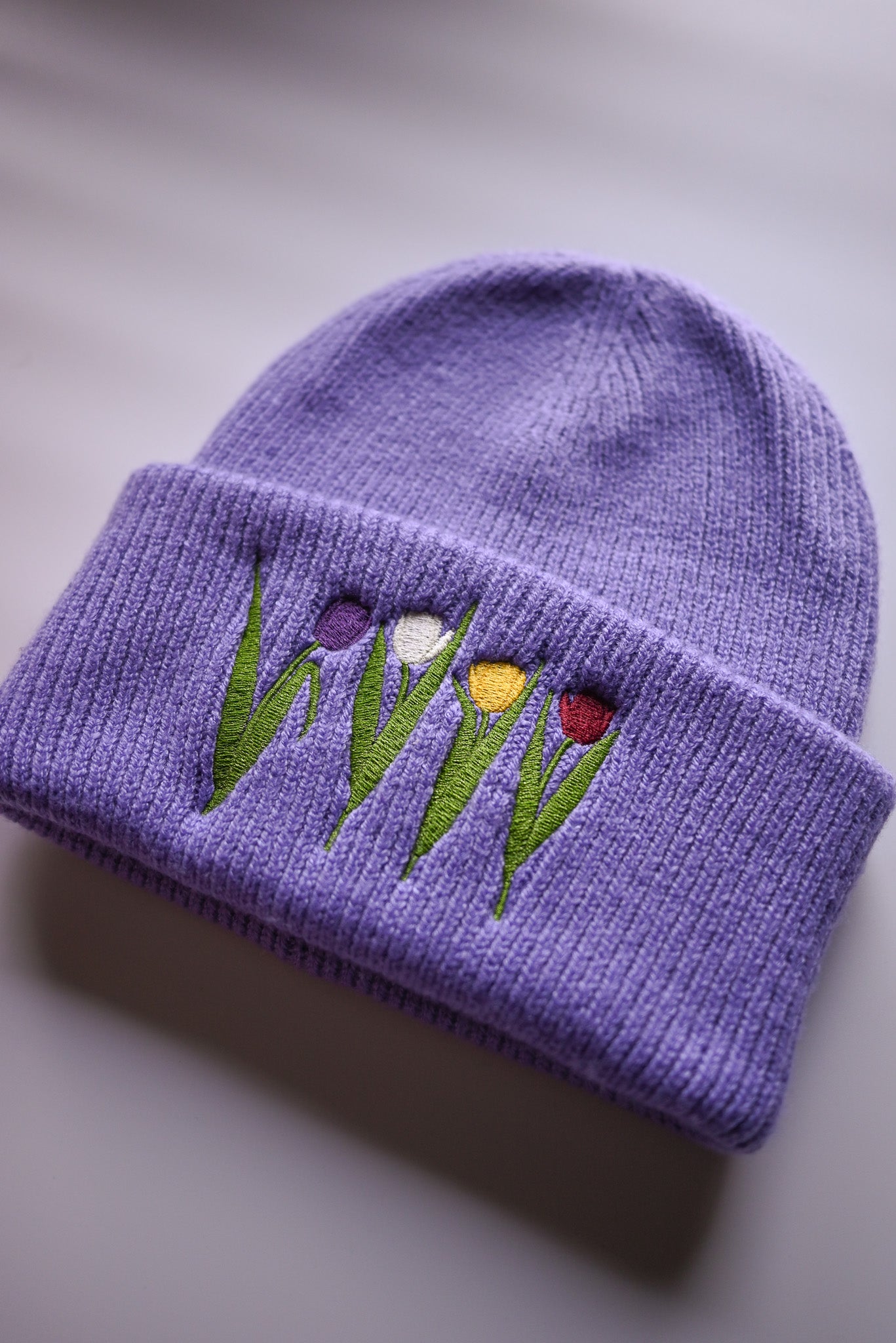 WWC Tulips Embroidered Beanie Hat