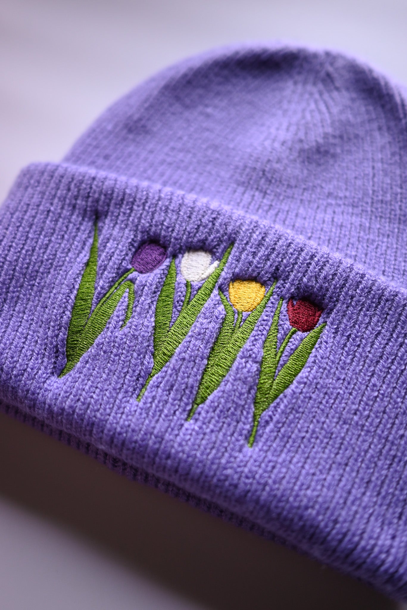 WWC Tulips Embroidered Beanie Hat