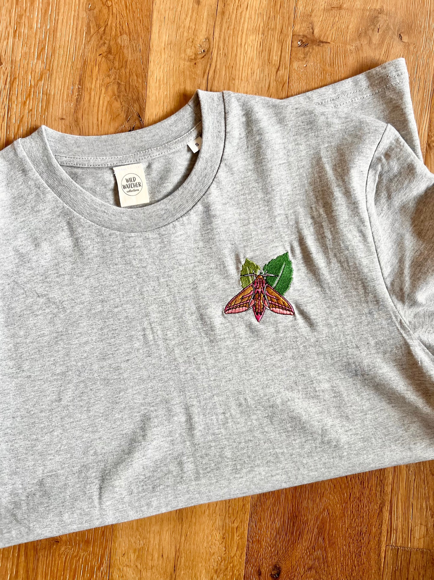 Elephant Hawk Moth Embroidered Tee