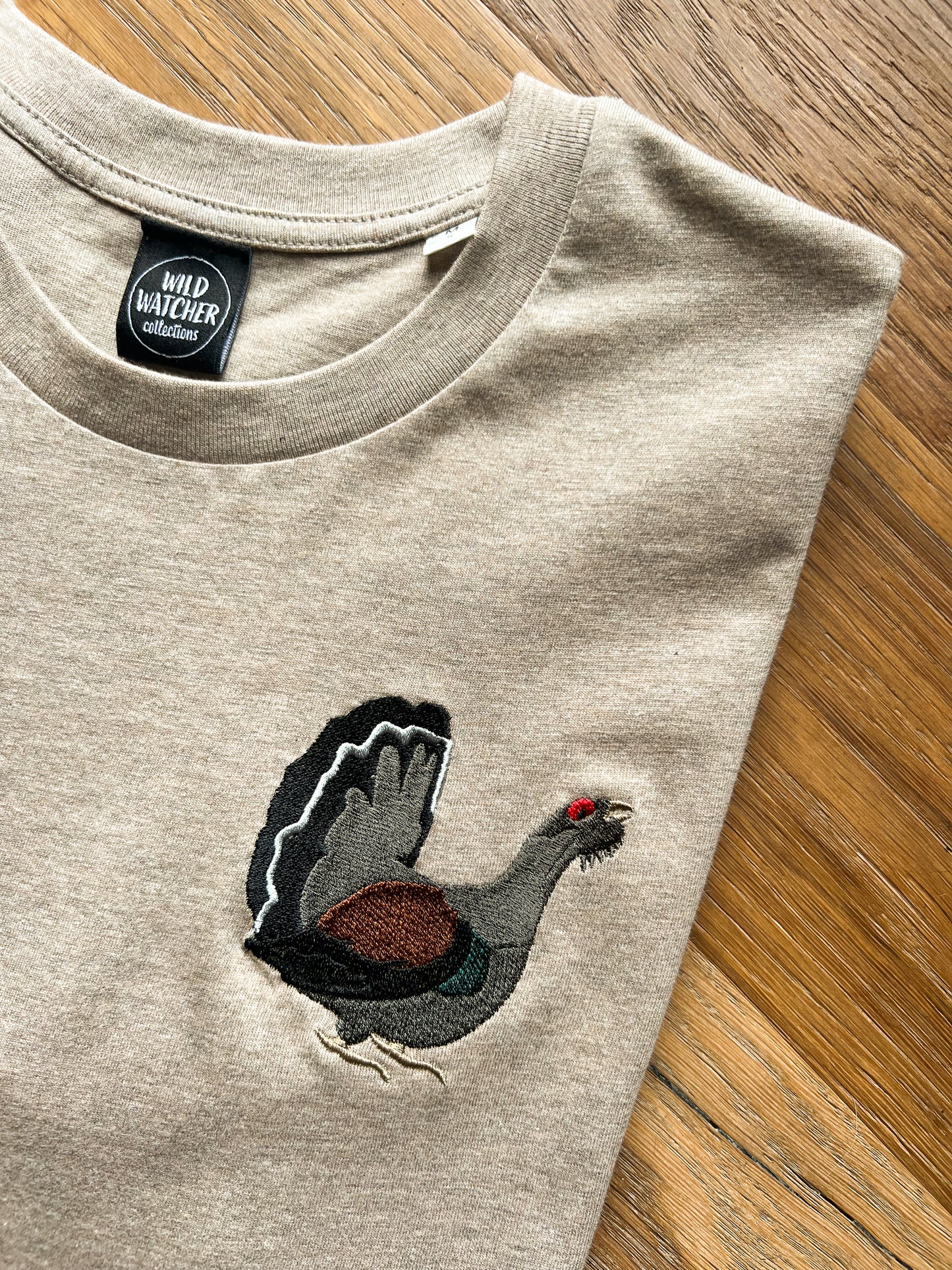Capercaillie Embroidered Organic Tee