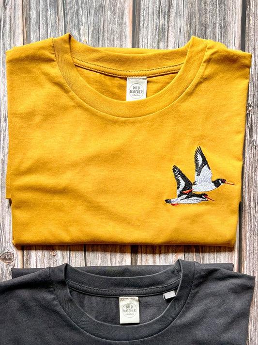 Oystercatchers Embroidered T-shirt