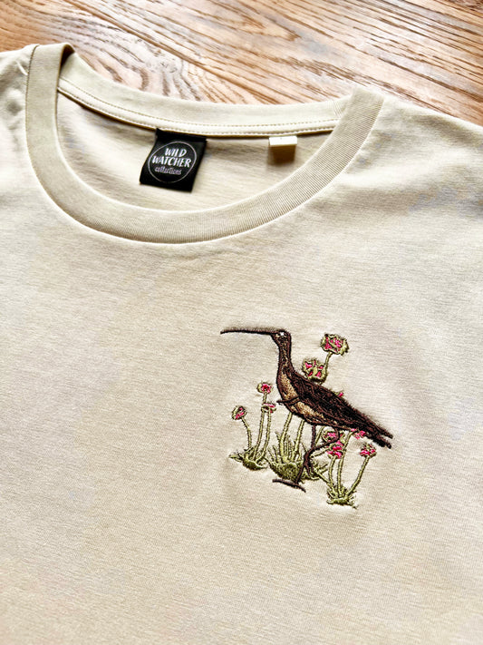 Curlew Amongst The Thrift Organic tee