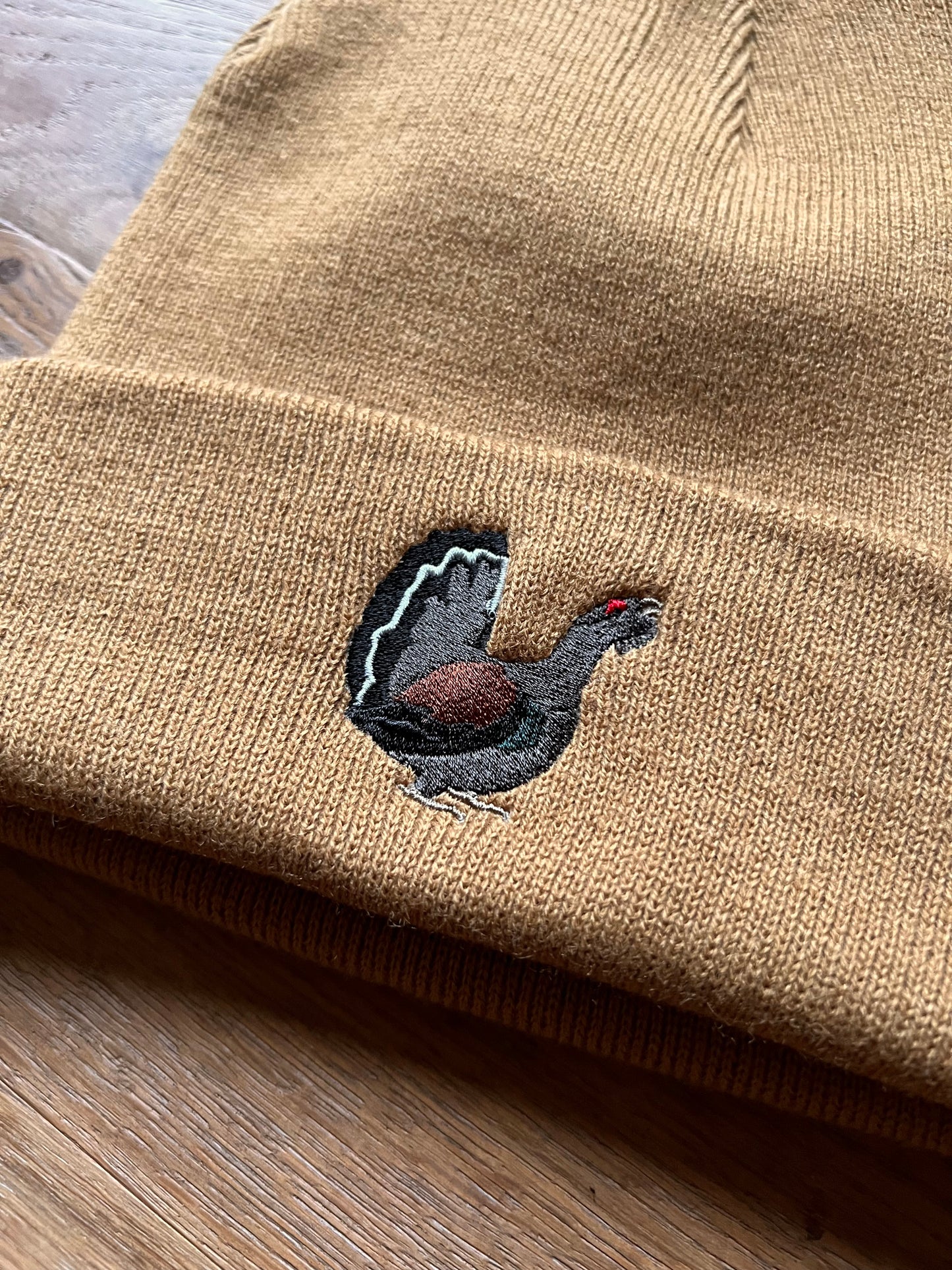 Capercaillie Embroidered Beanie