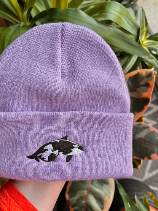 WWC Orca Family Embroidered Beanie Hat