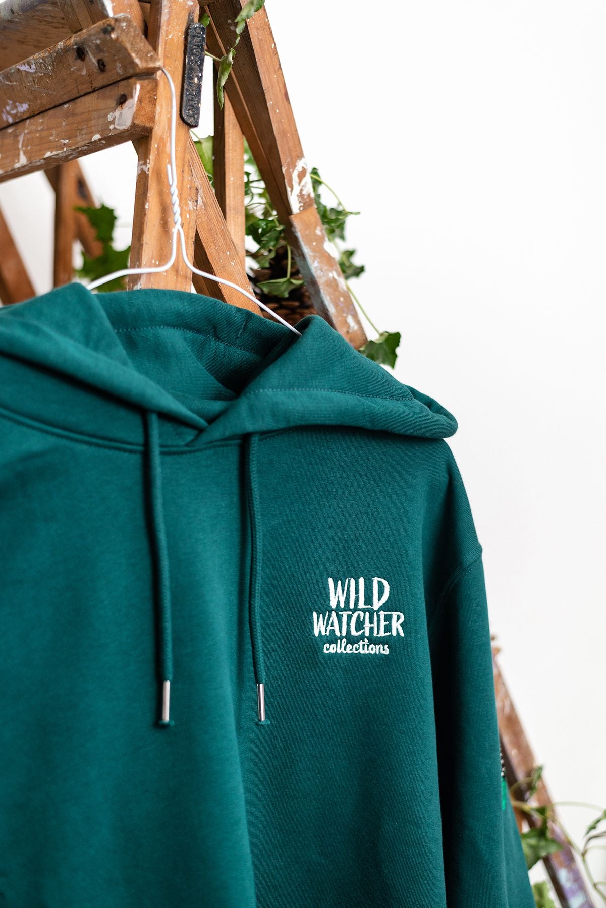 Pinecone Green Embroidered Hoodie
